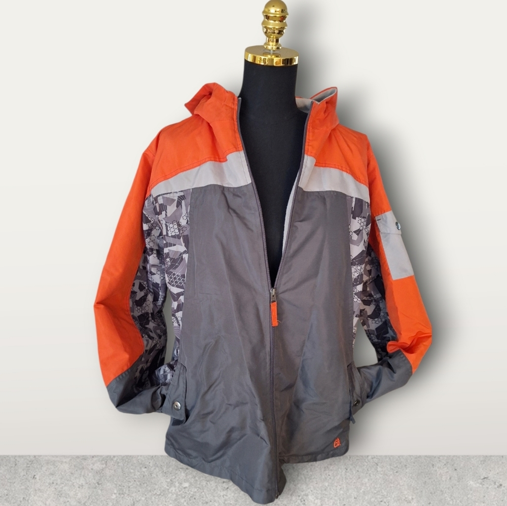 Stylish Orange and Gray Kids Raincoat